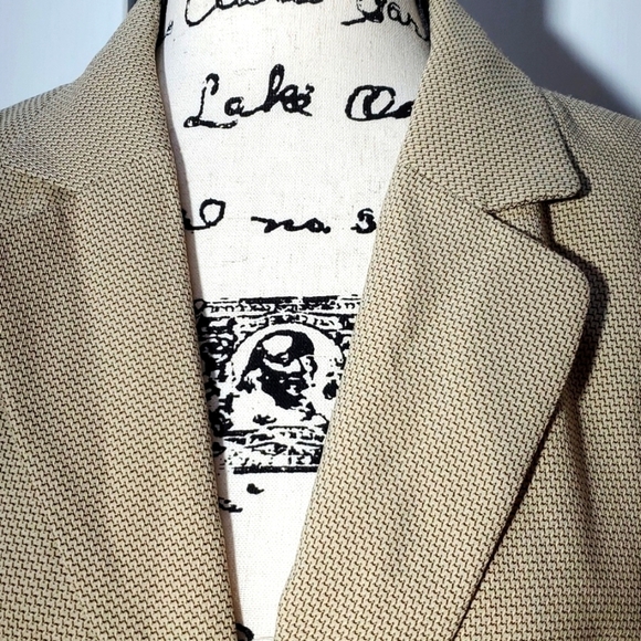 Norton McNaughton - Cream/Tan Lightly flecked suit coat Blazer Neutral Sz.14 - Picture 2 of 6